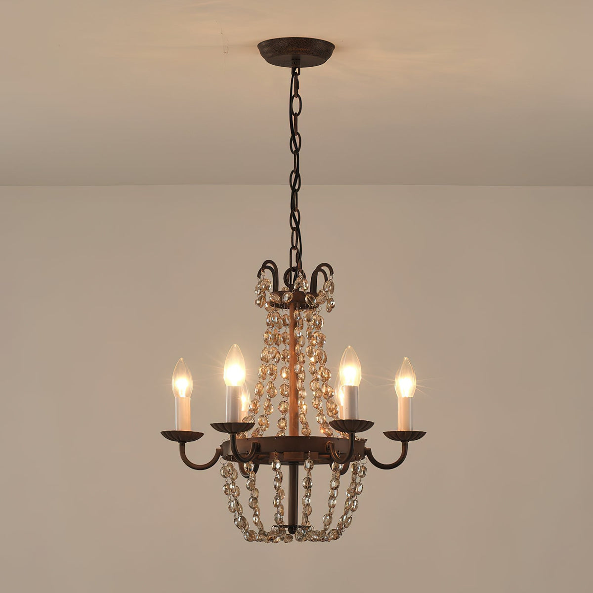 Luxinine Vintage Flohmarkt-Kristall-Kronleuchter