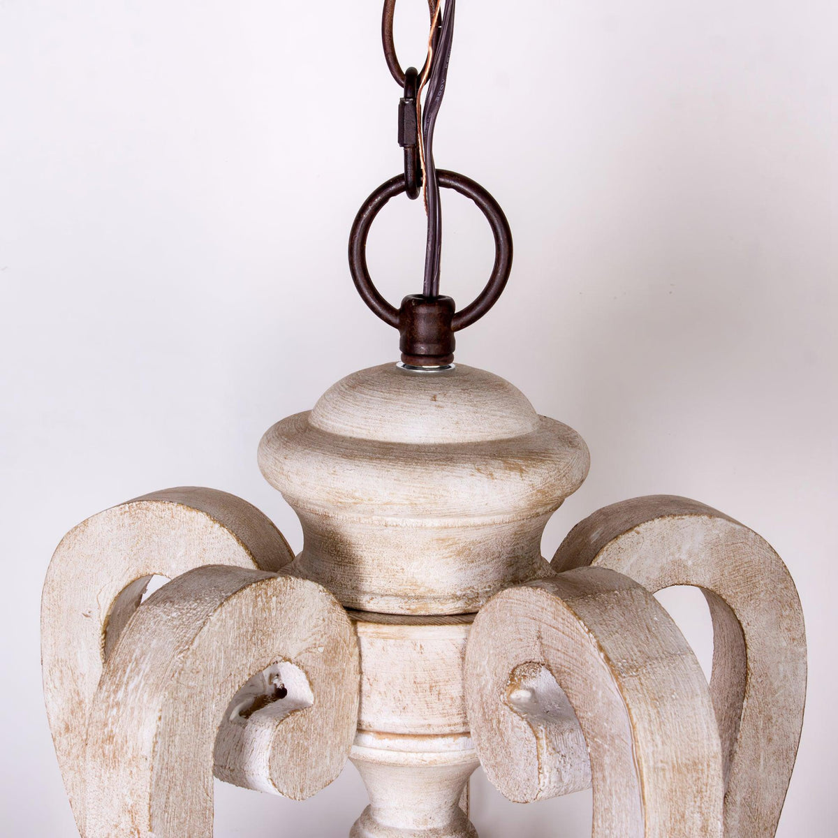 Arixy Kronleuchter aus Holz in Kerzenform im Mid-Century-Stil