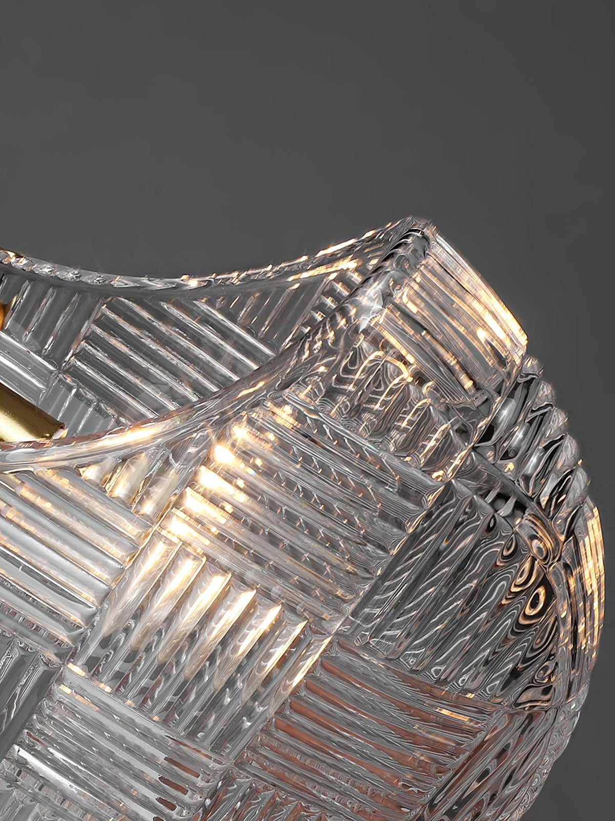 Eirerine Pendelleuchte aus Glas in Messing und