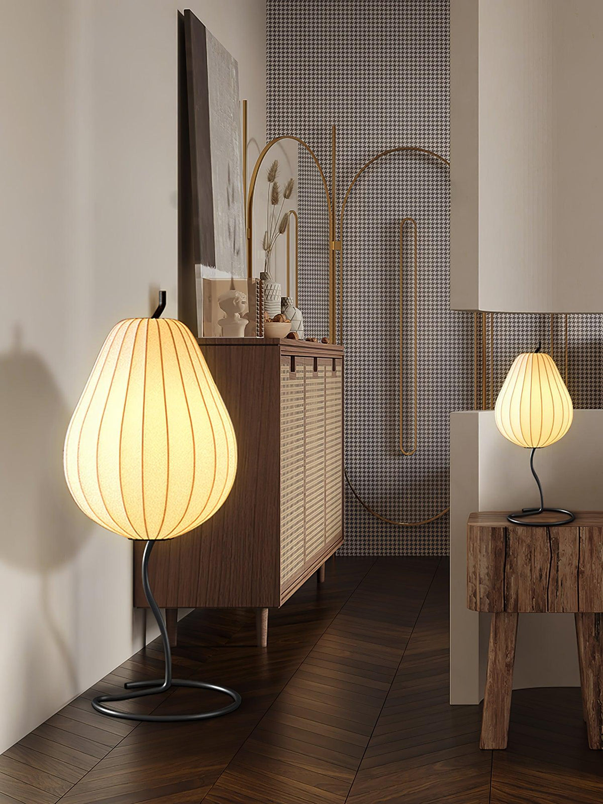 Calerielle Minimalistische Stehleuchte in Pear-Form