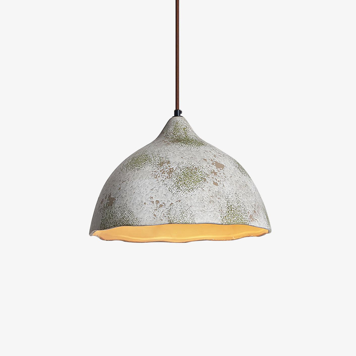 Moss Minimalistische Pendelleuchte aus Holz in Grau