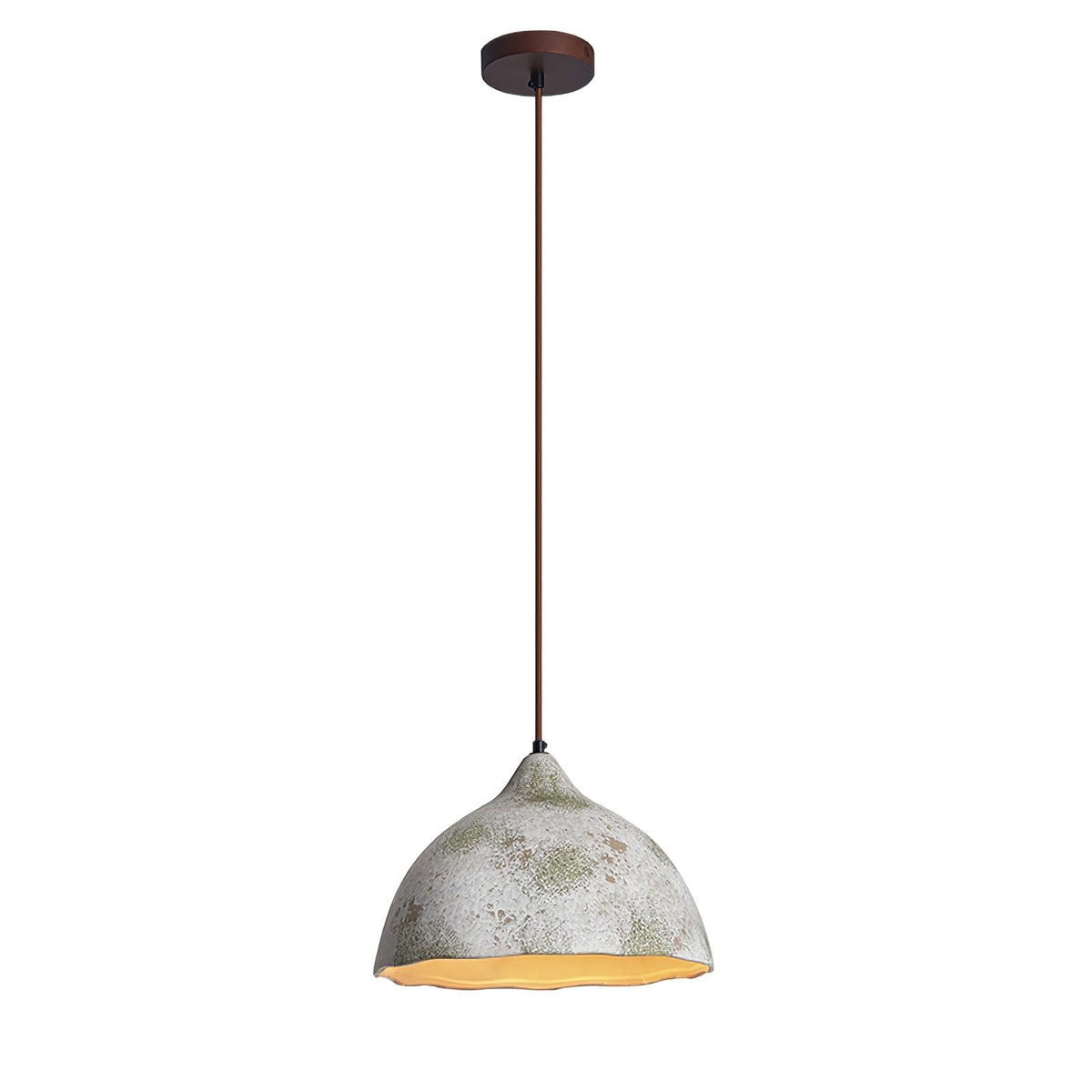 Moss Minimalistische Pendelleuchte aus Holz in Grau