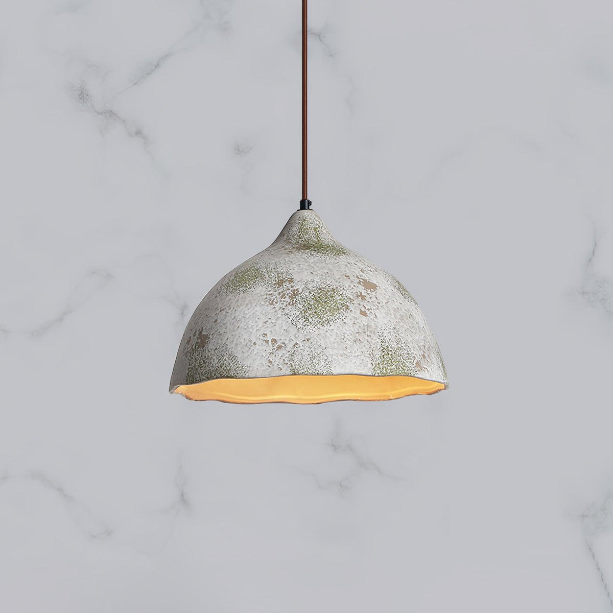 Moss Minimalistische Pendelleuchte aus Holz in Grau