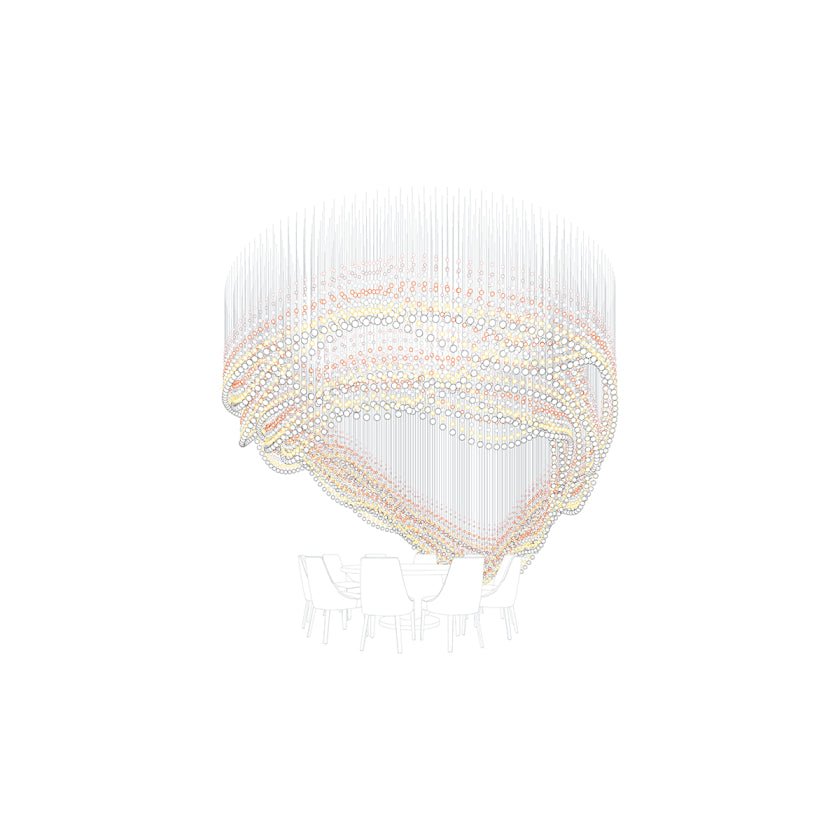 Pearl Veil Couture Cascade Kronleuchter anpassen