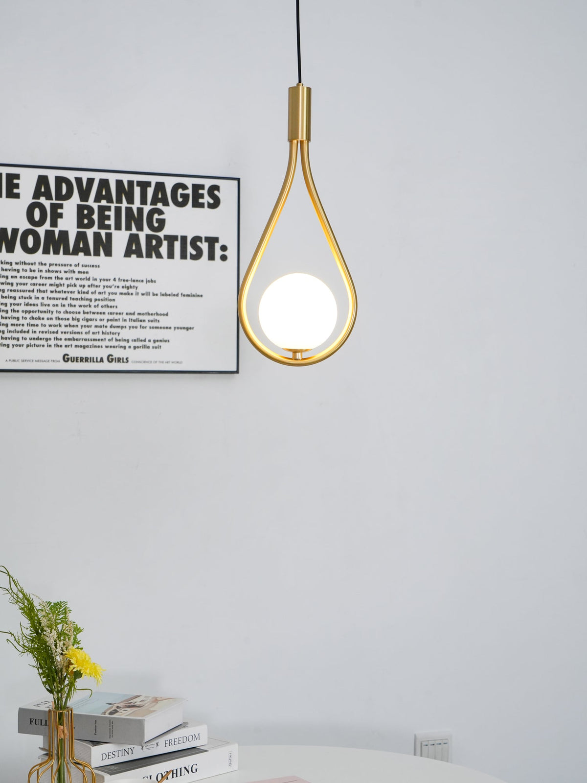 Droplet moderne Pendelleuchte aus Messing