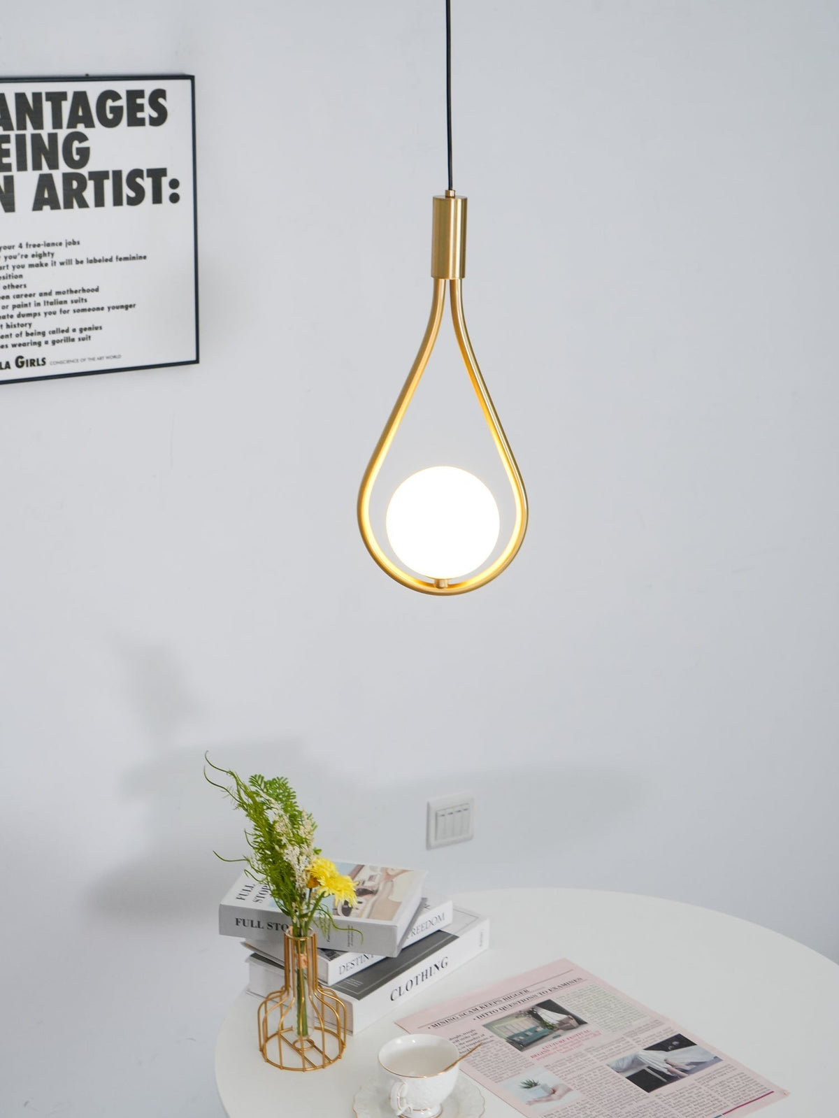 Droplet moderne Pendelleuchte aus Messing