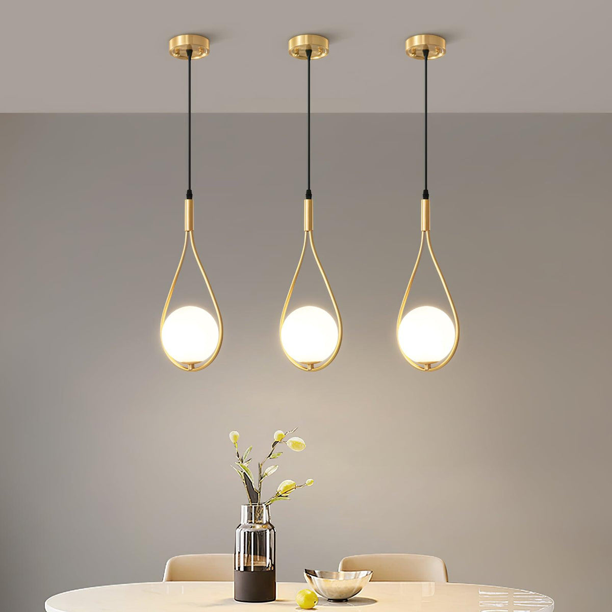 Droplet moderne Pendelleuchte aus Messing