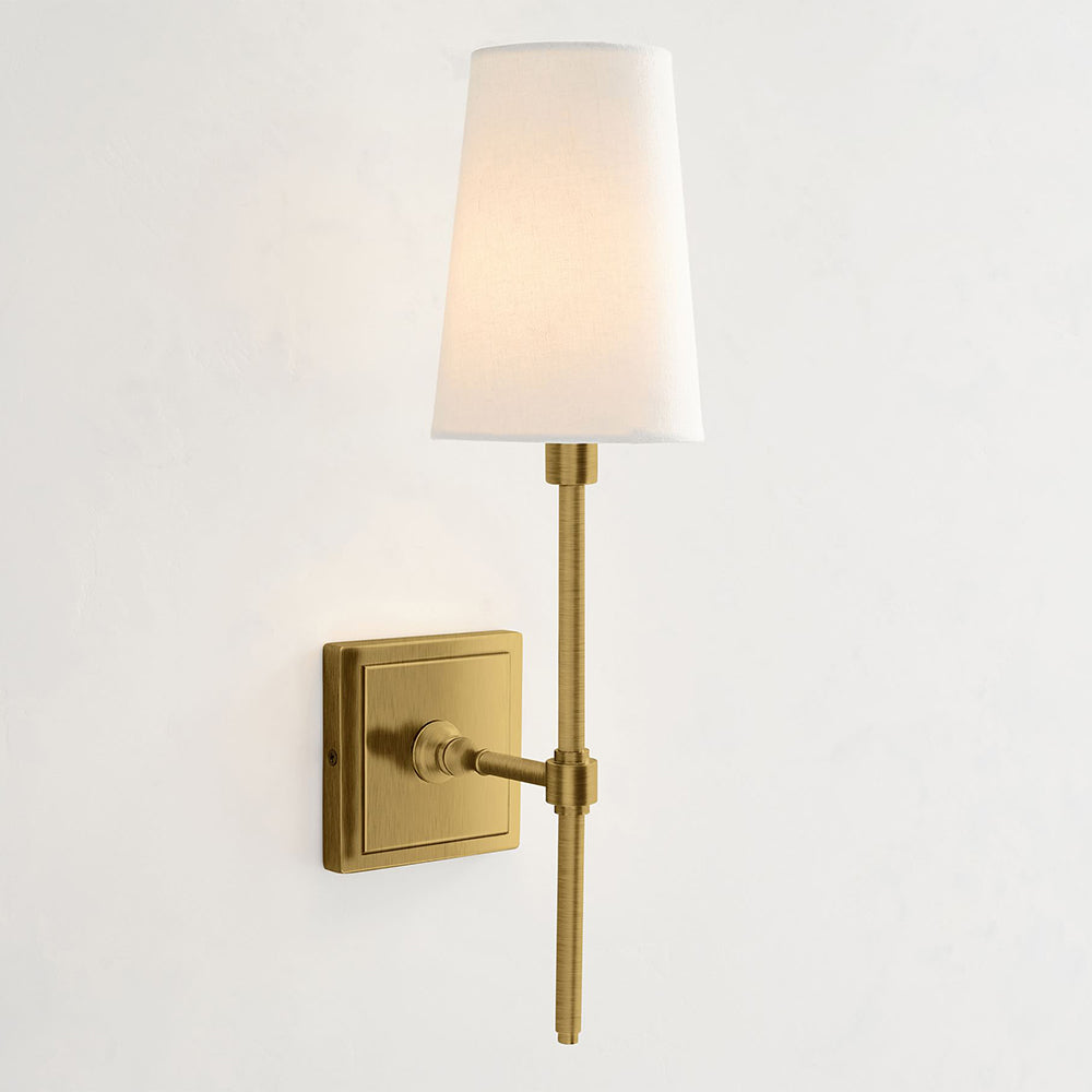 Vicarara Vintage Industrial Messing-Stoff-Wandleuchte