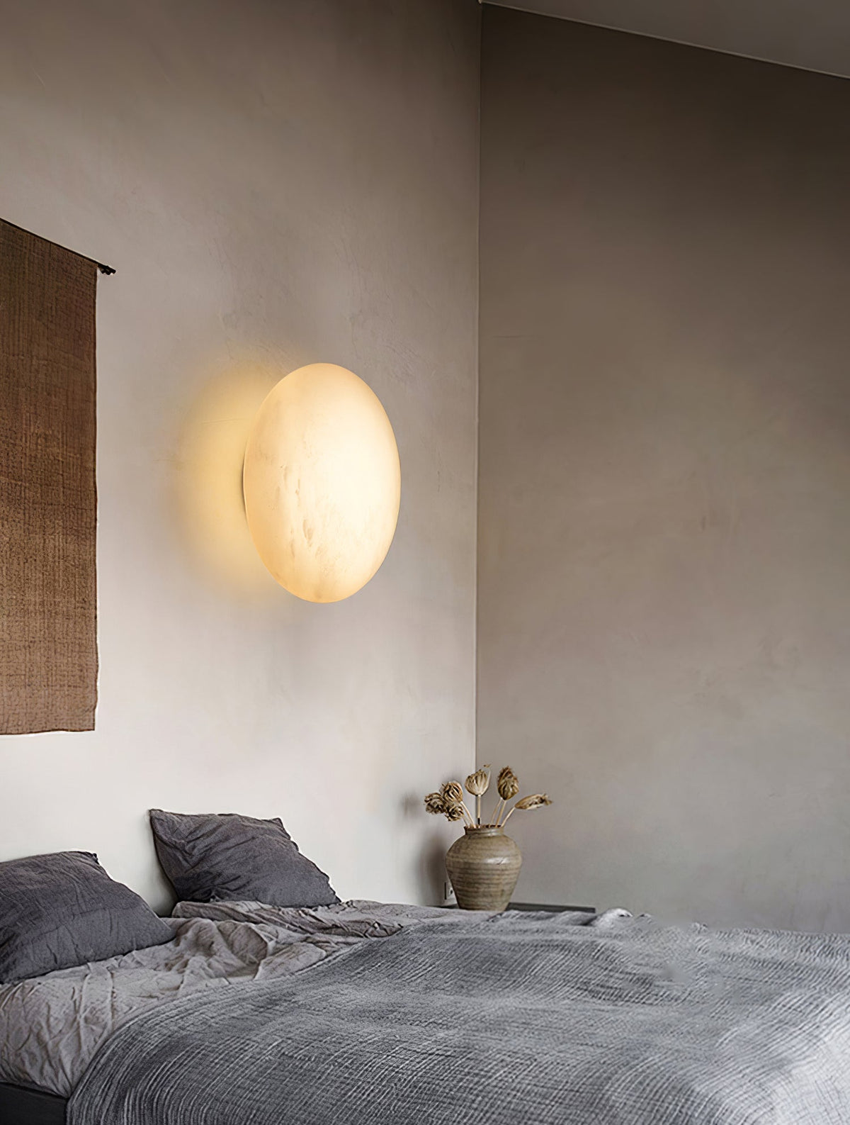 Eurthais Minimalistische Alabaster-Wandleuchte