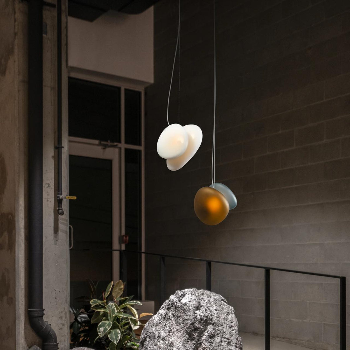 Mervan Milchglas Pendelleuchte