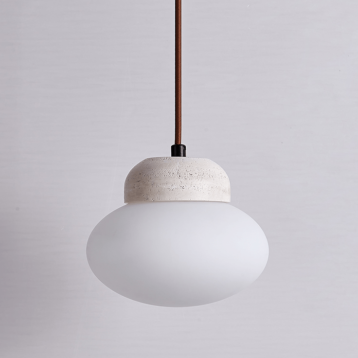 Sora Pendelleuchte in Kieselsteinform