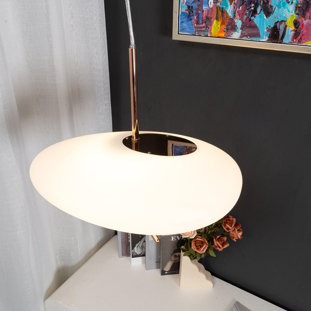 Velarena zeitgenössische Pendelleuchte aus Glas