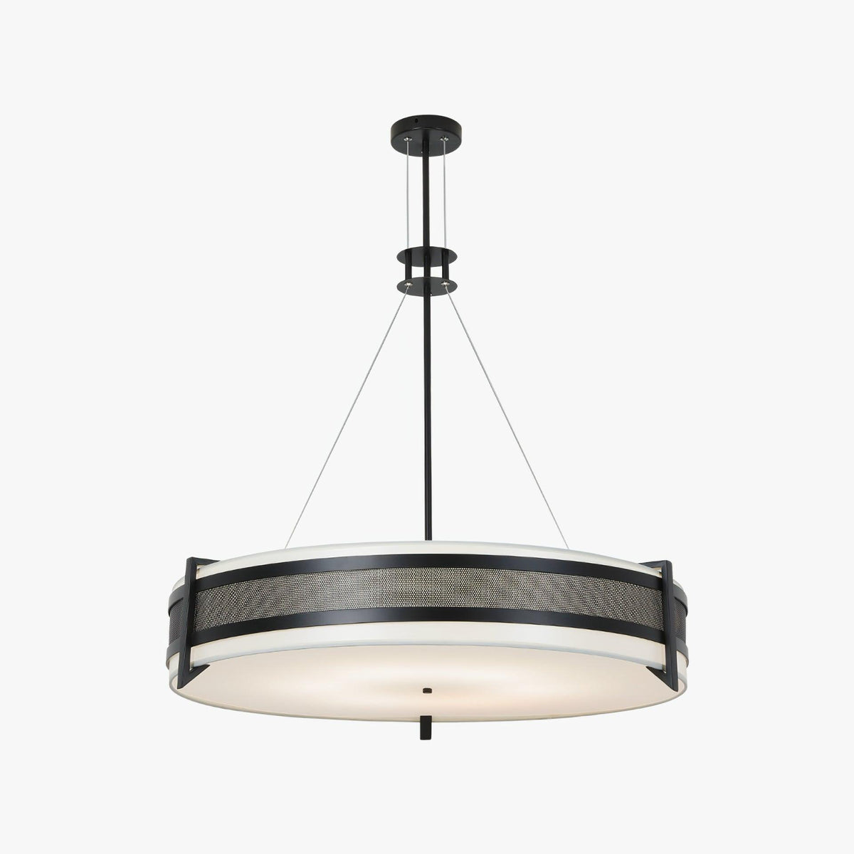 Rivanora Kronleuchter Pedesina Schwarz Mesh LED