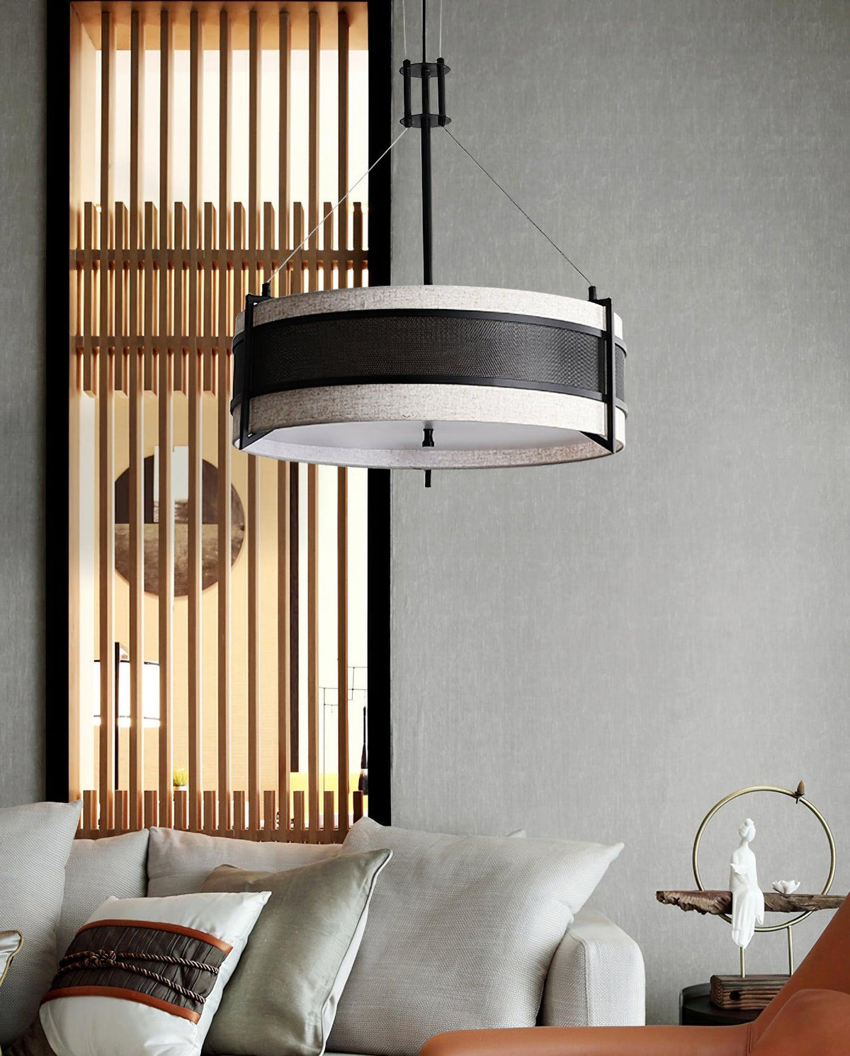 Rivanora Kronleuchter Pedesina Schwarz Mesh LED