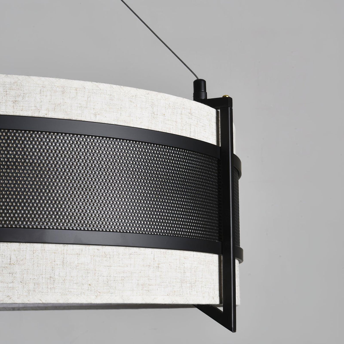 Rivanora Kronleuchter Pedesina Schwarz Mesh LED
