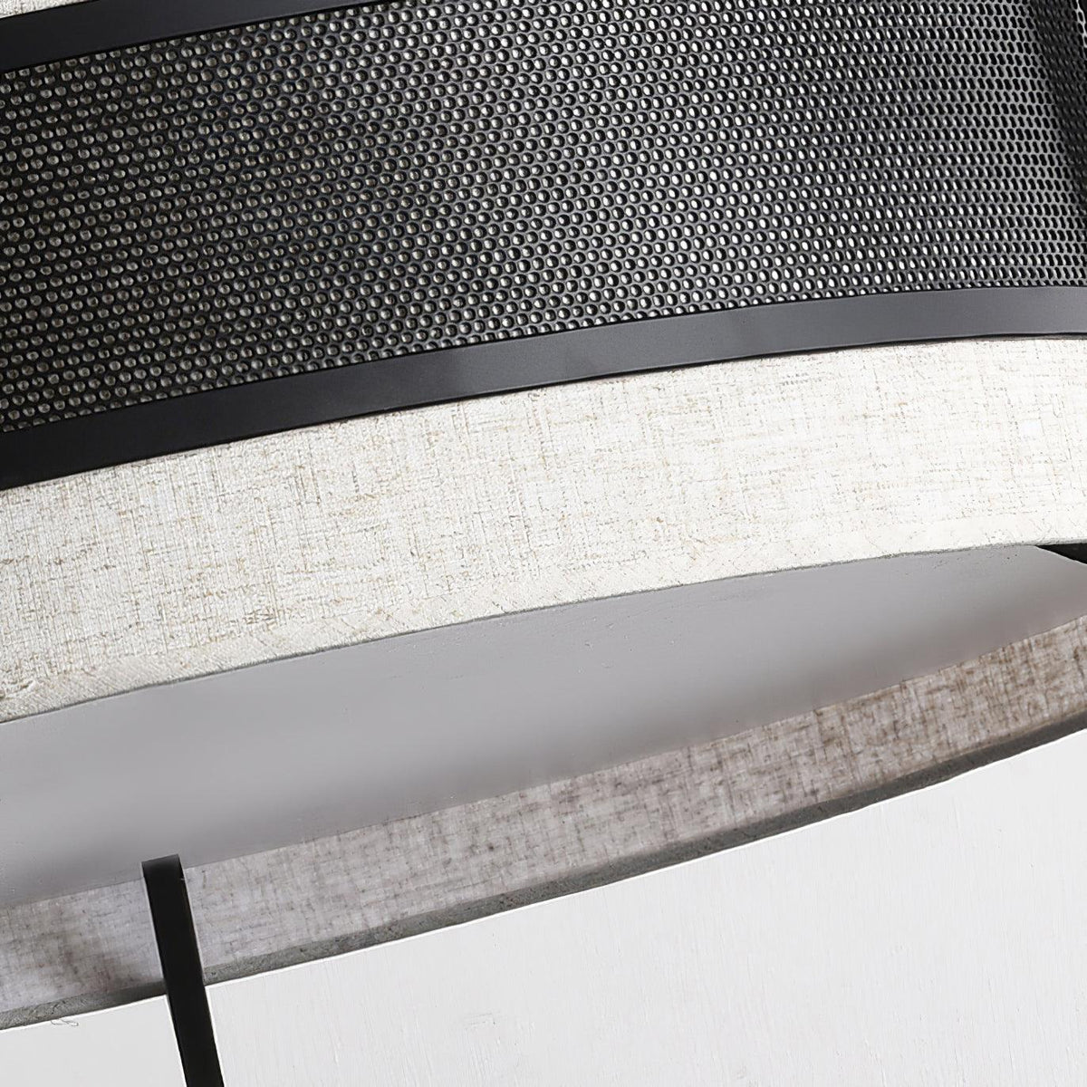 Rivanora Kronleuchter Pedesina Schwarz Mesh LED