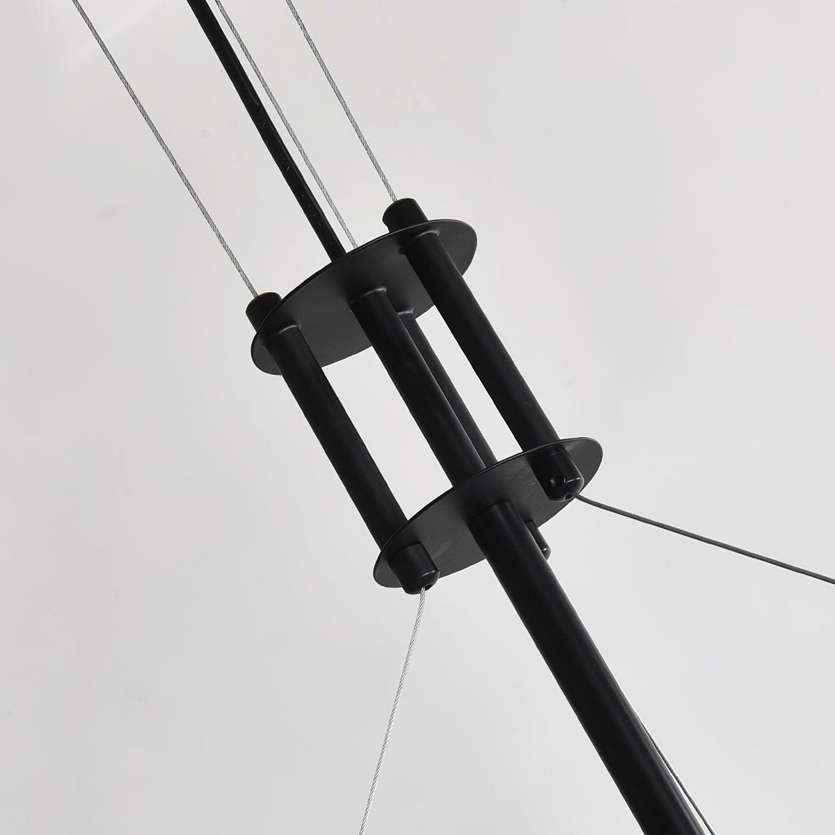 Rivanora Kronleuchter Pedesina Schwarz Mesh LED