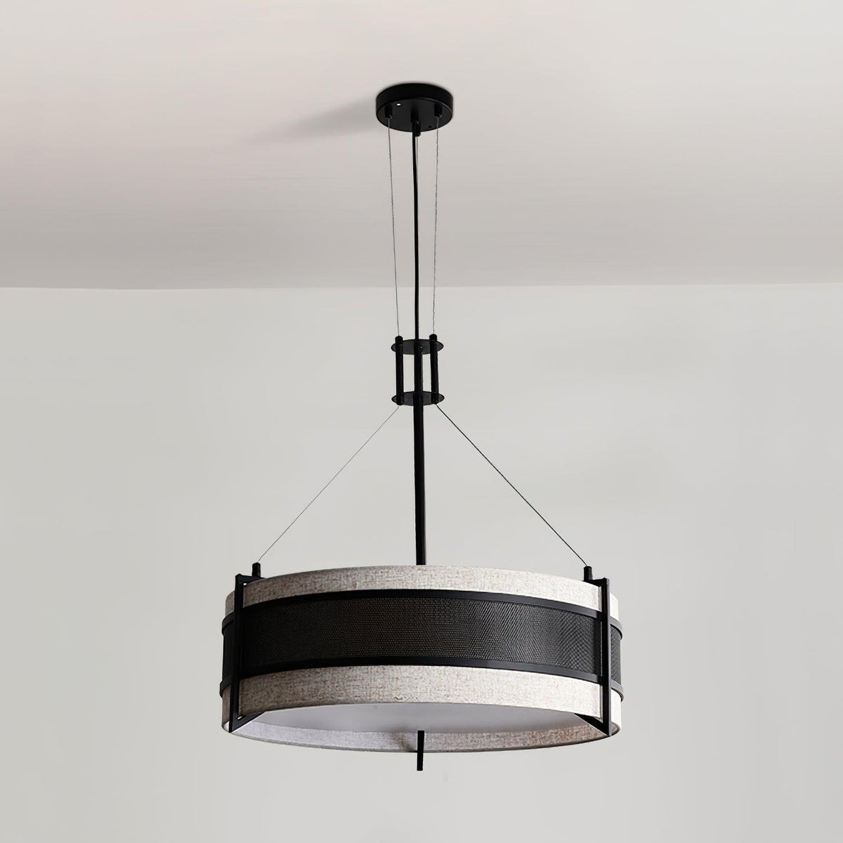 Rivanora Kronleuchter Pedesina Schwarz Mesh LED