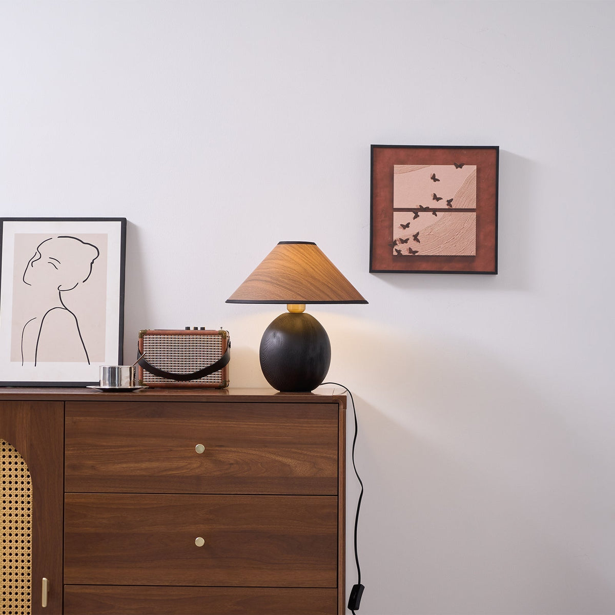 Calenena Tischleuchte Kegelorganisch Modern Schlafzimmer | Cielum