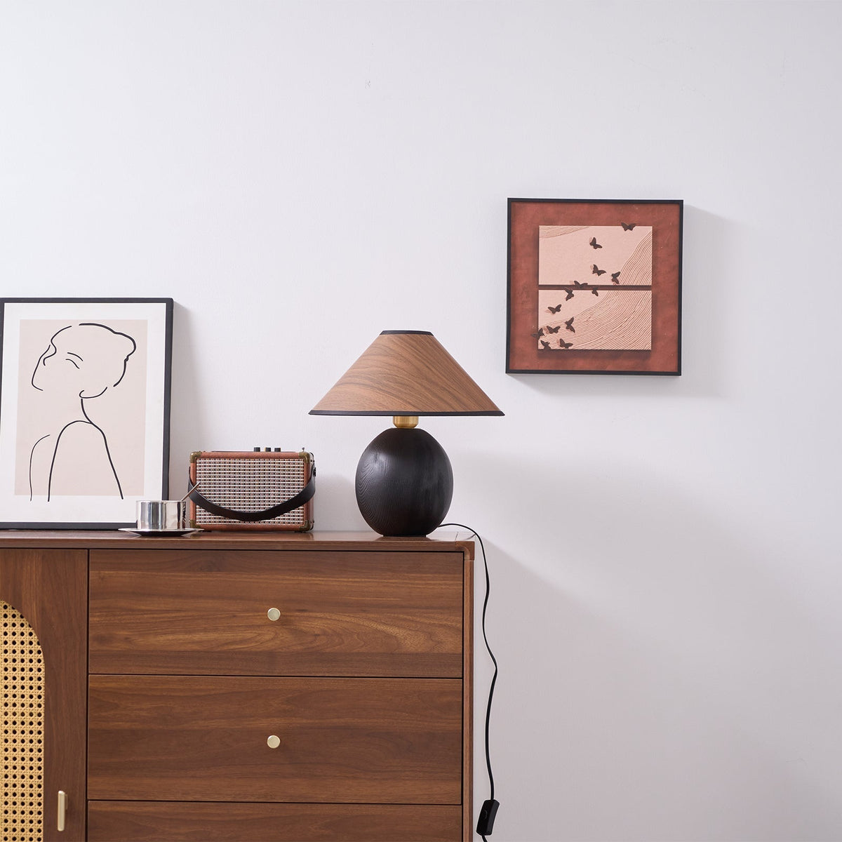 Calenena Tischleuchte Kegelorganisch Modern Schlafzimmer | Cielum