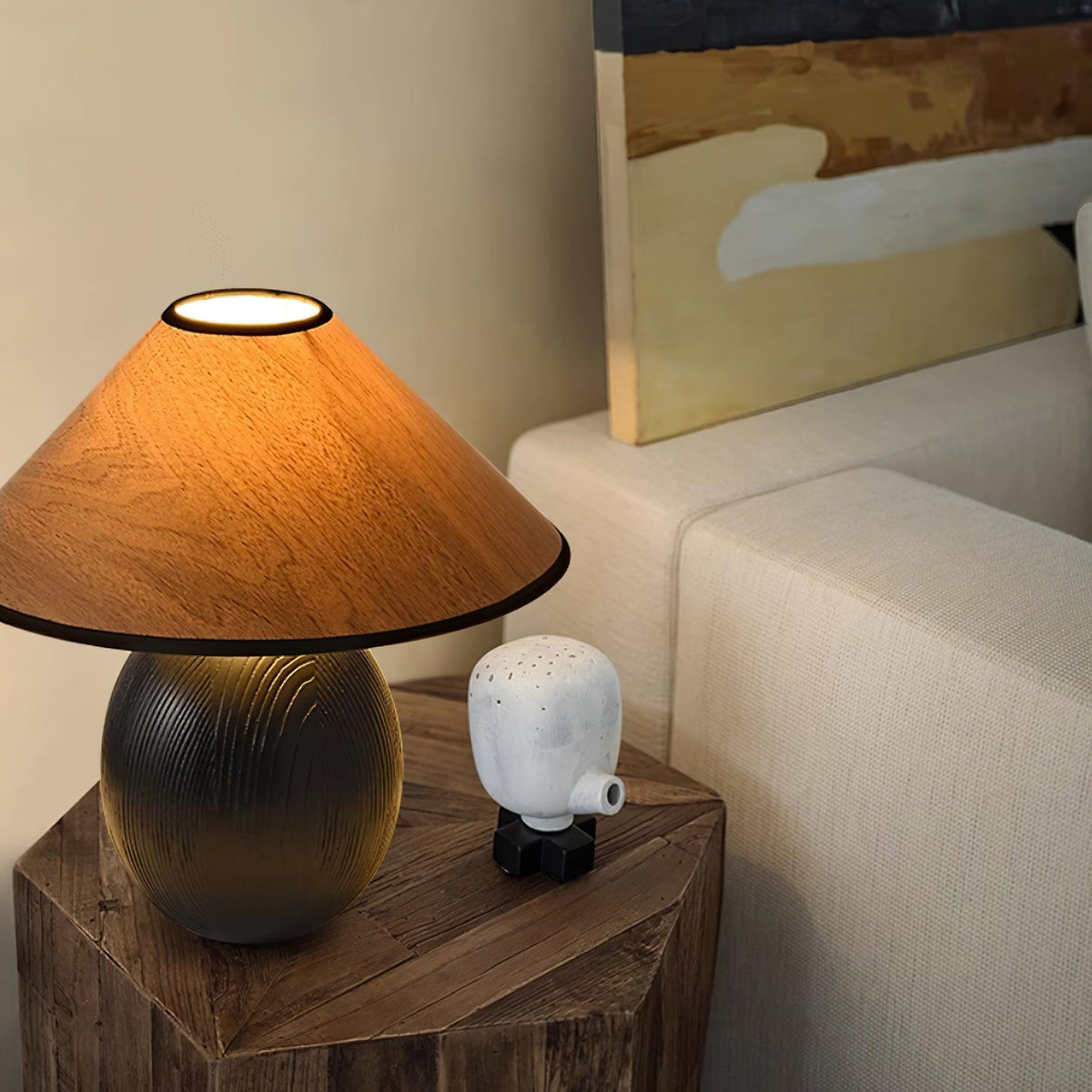 Calenena Tischleuchte Kegelorganisch Modern Schlafzimmer | Cielum