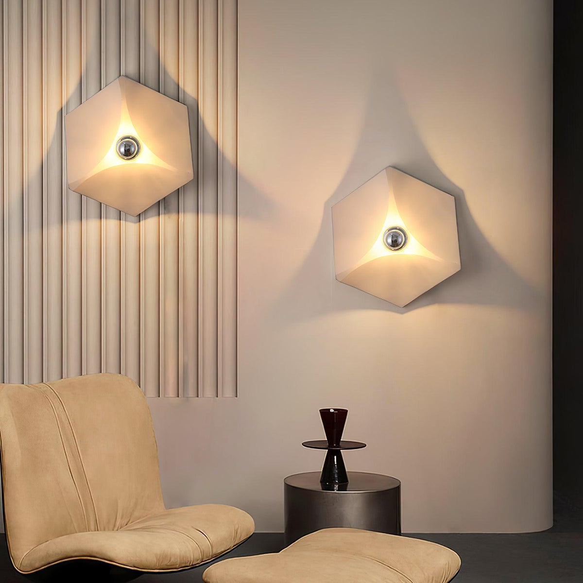 Linuira Wandleuchte Stoff Geometrisch