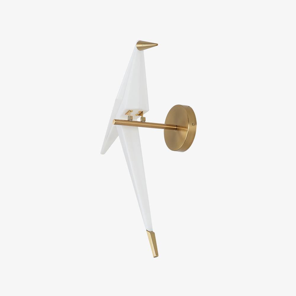 Eovela zeitgenössische Wandleuchte aus Papier in Kranenform