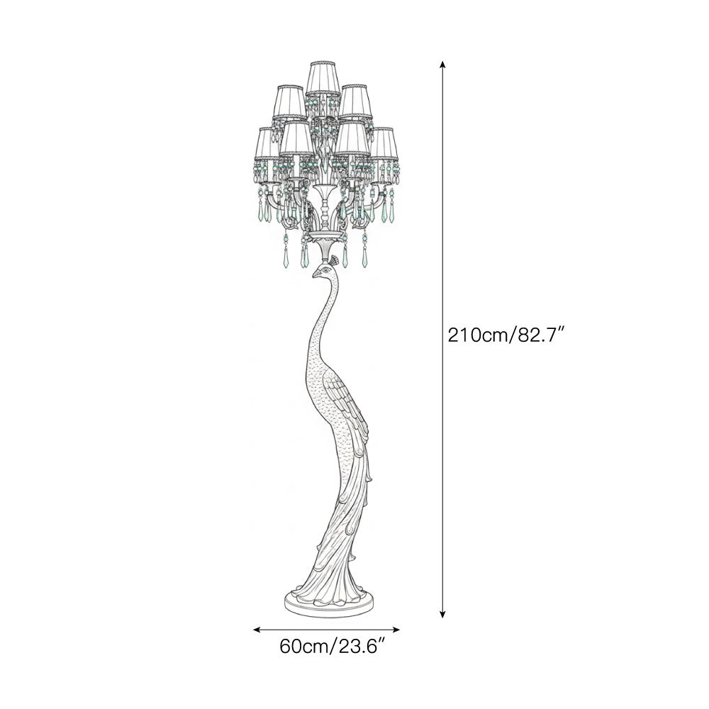 Pavona Stehleuchte Hollywood Regency Wohnzimmer | Cielum