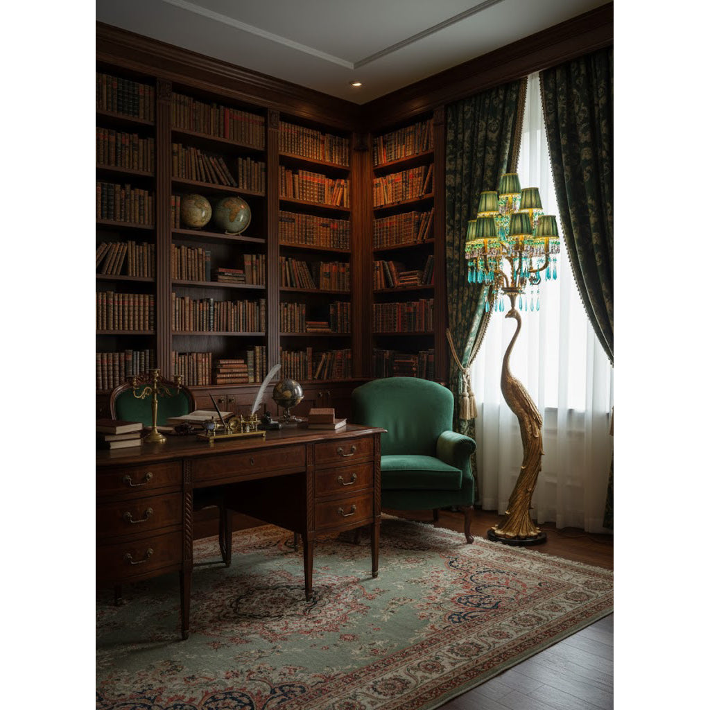 Pavona Stehleuchte Hollywood Regency Wohnzimmer | Cielum