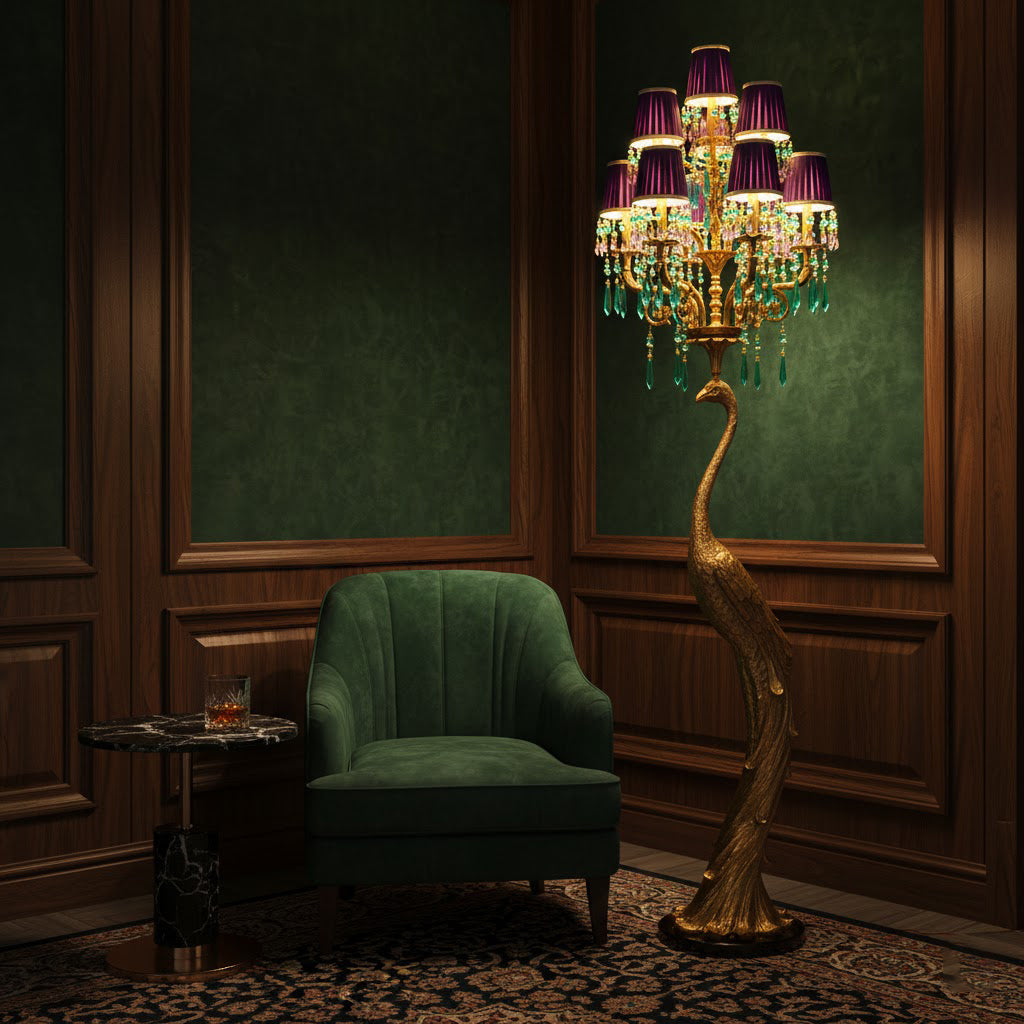 Pavona Stehleuchte Hollywood Regency Wohnzimmer | Cielum