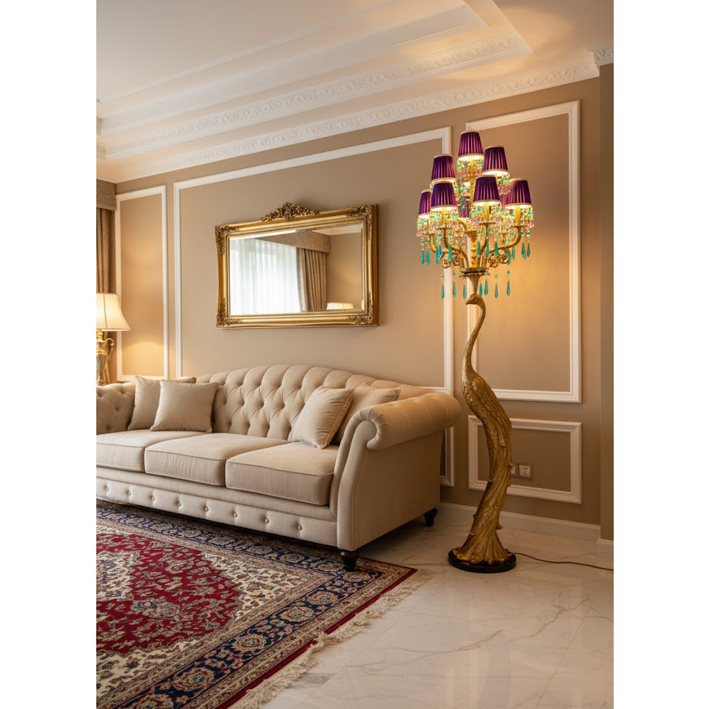 Pavona Stehleuchte Hollywood Regency Wohnzimmer | Cielum