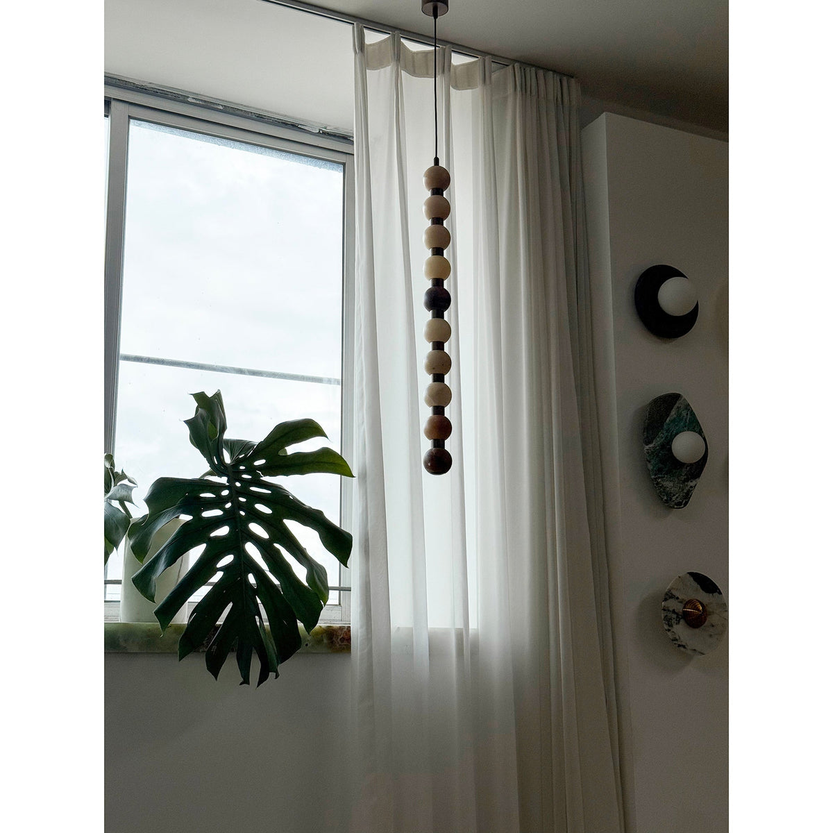Loxford Alabaster-Pendelleuchte