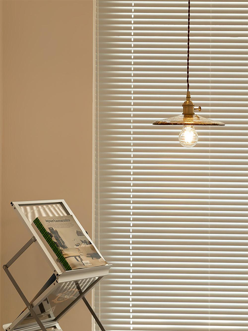 Sage Vintage-Glas-Pendelleuchte in Braun