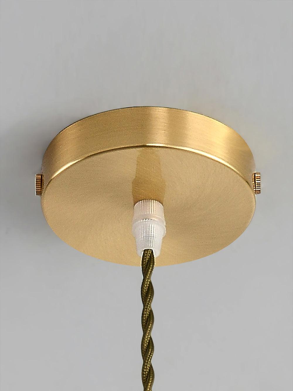 Sage Vintage-Glas-Pendelleuchte in Braun