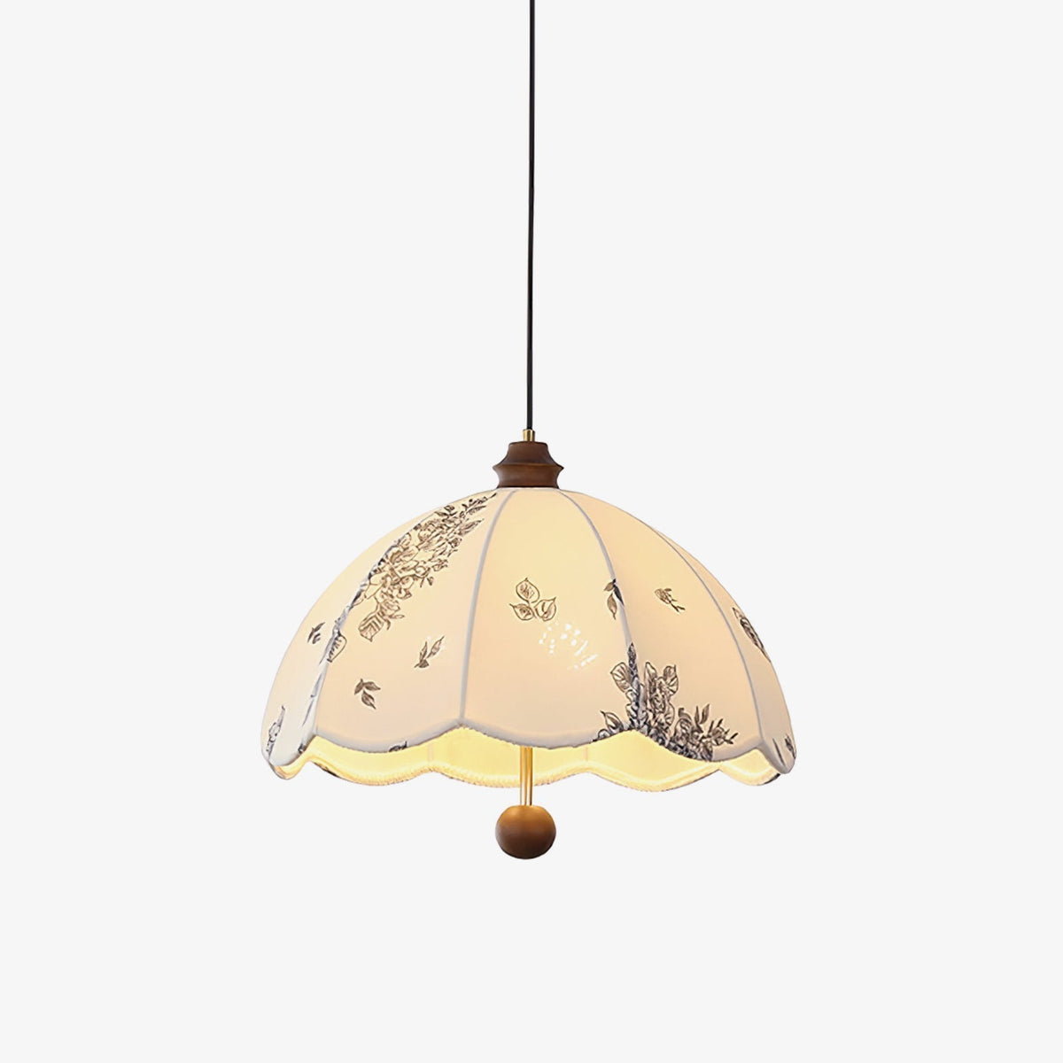 Vevenir Petal Whisper Pendelleuchte aus Holz und Stoff