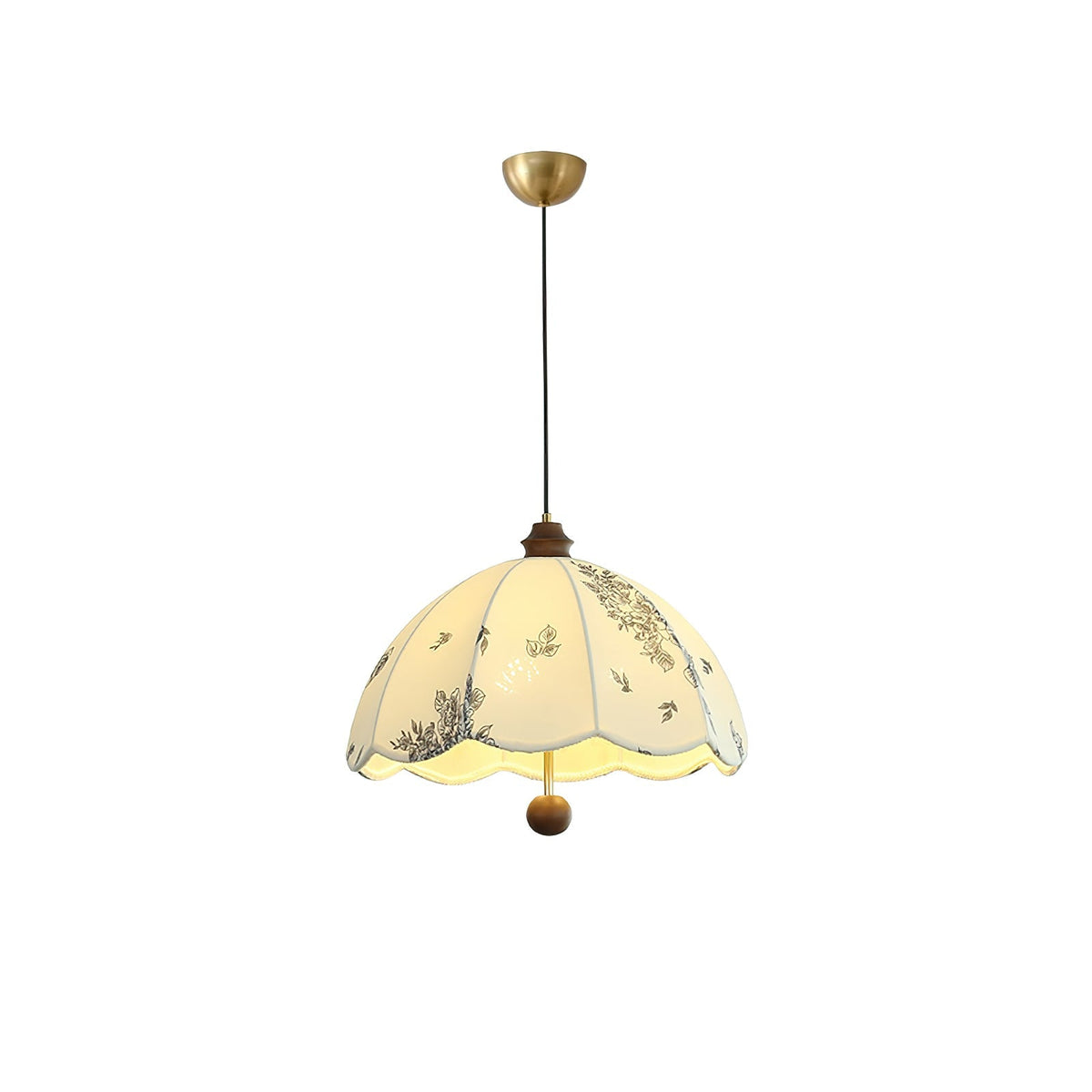 Vevenir Petal Whisper Pendelleuchte aus Holz und Stoff