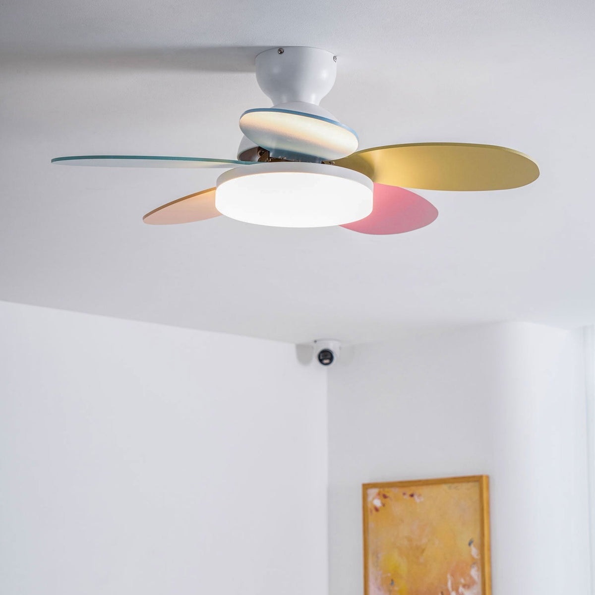 Eireise bunte Glas-Kinder-Deckenventilator mit Beleuchtung