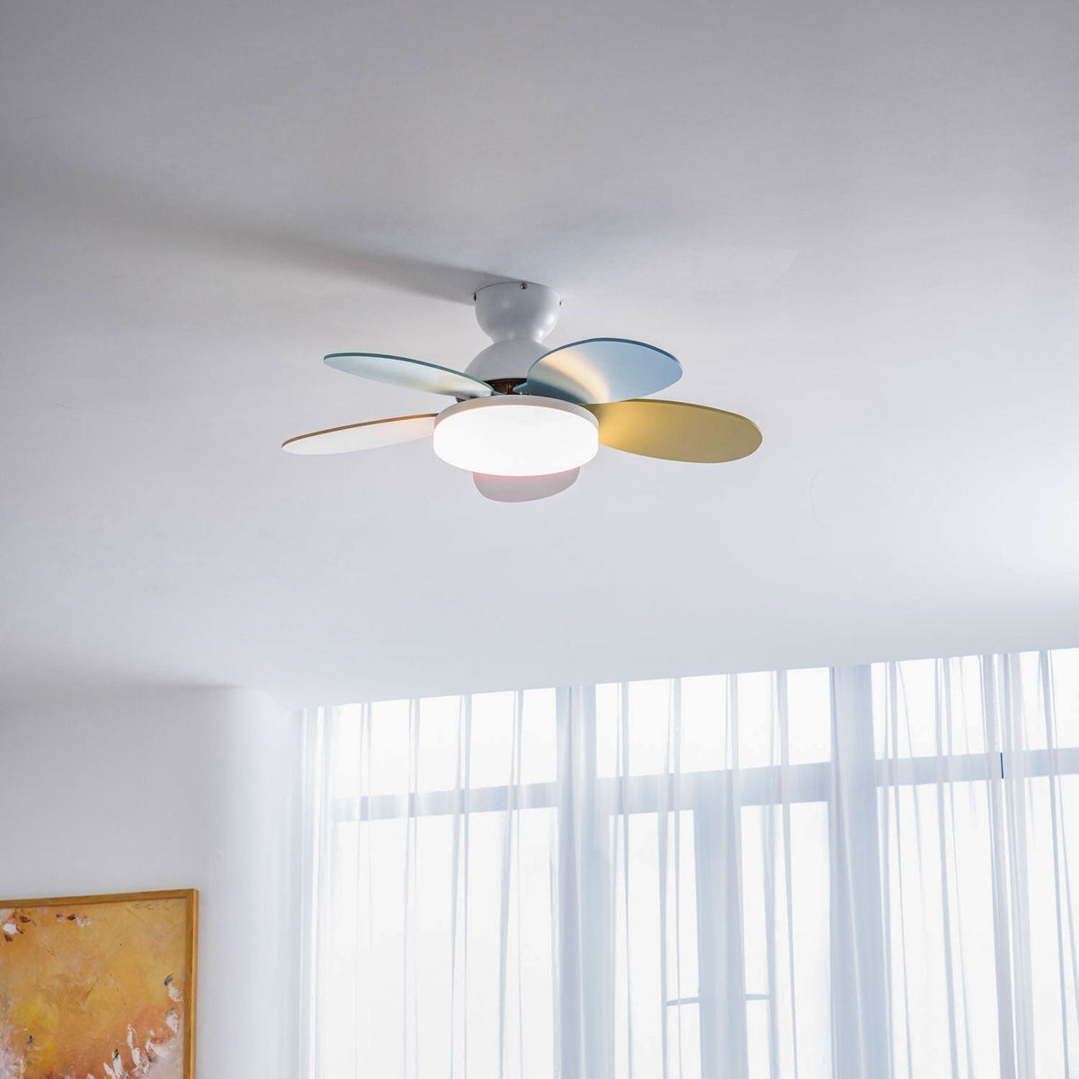 Eireise bunte Glas-Kinder-Deckenventilator mit Beleuchtung