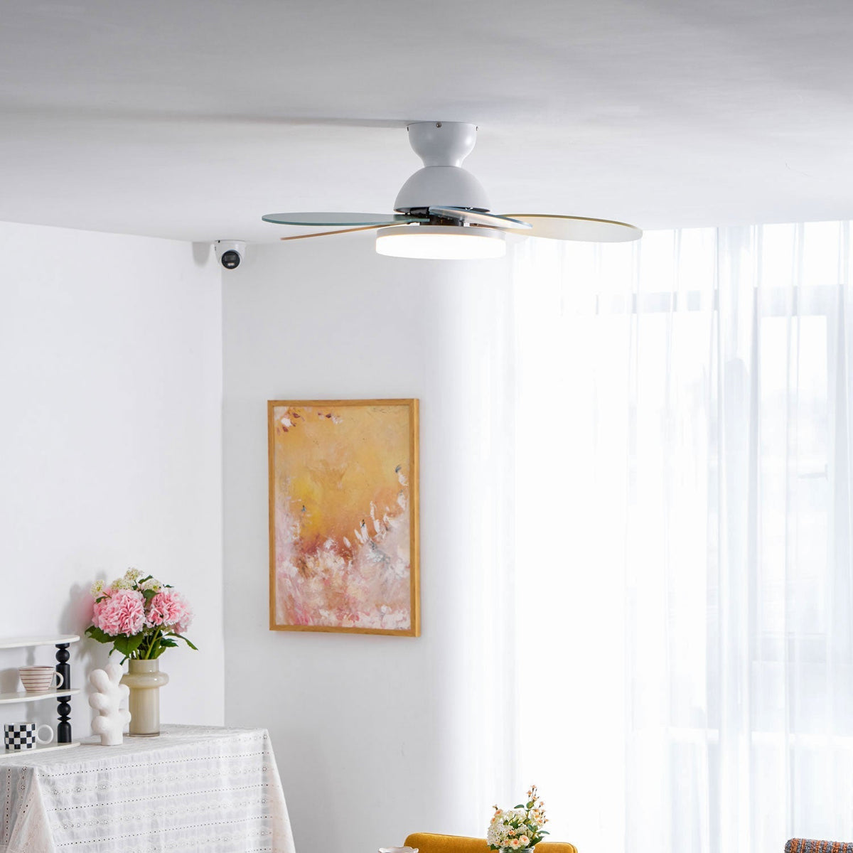 Eireise bunte Glas-Kinder-Deckenventilator mit Beleuchtung
