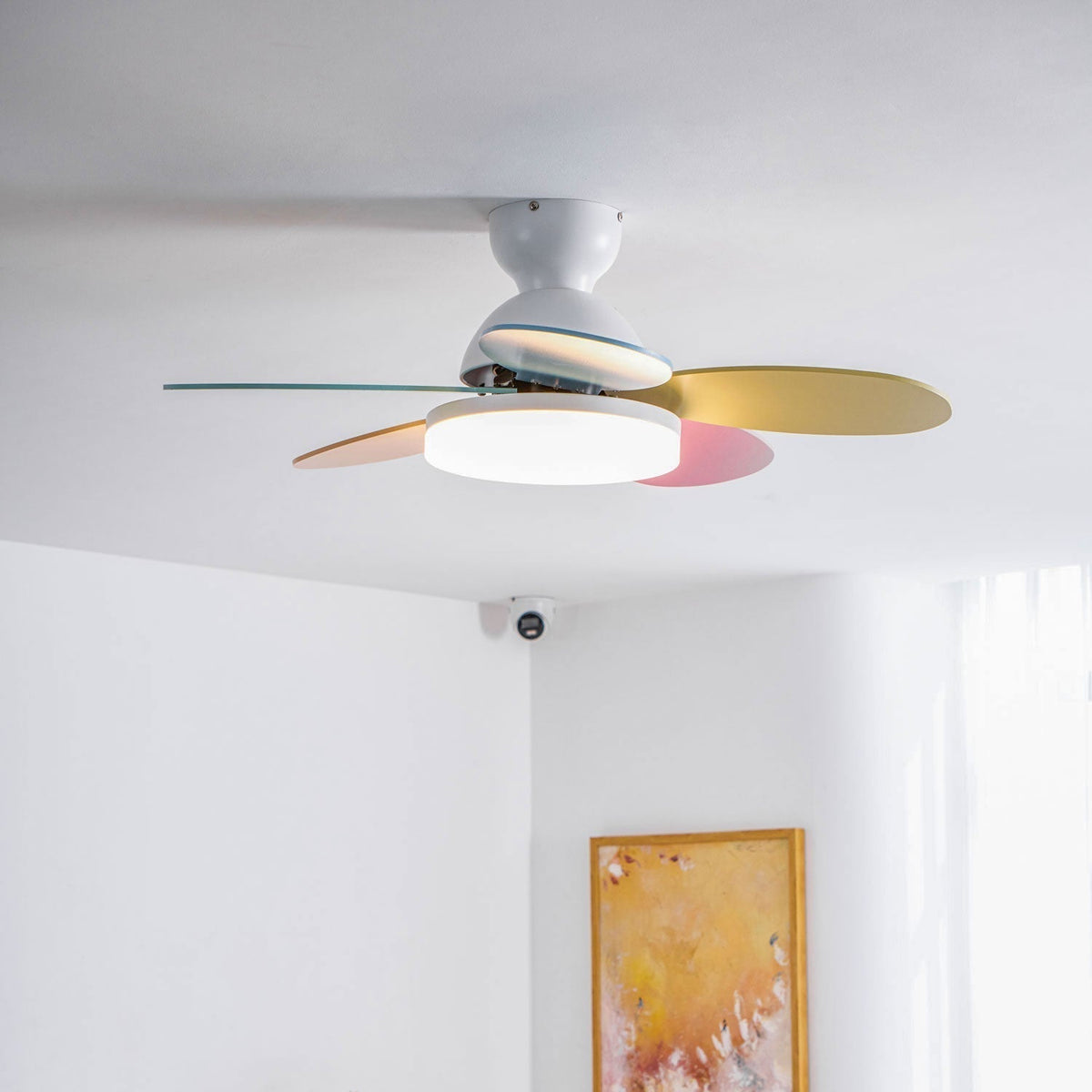 Eireise bunte Glas-Kinder-Deckenventilator mit Beleuchtung
