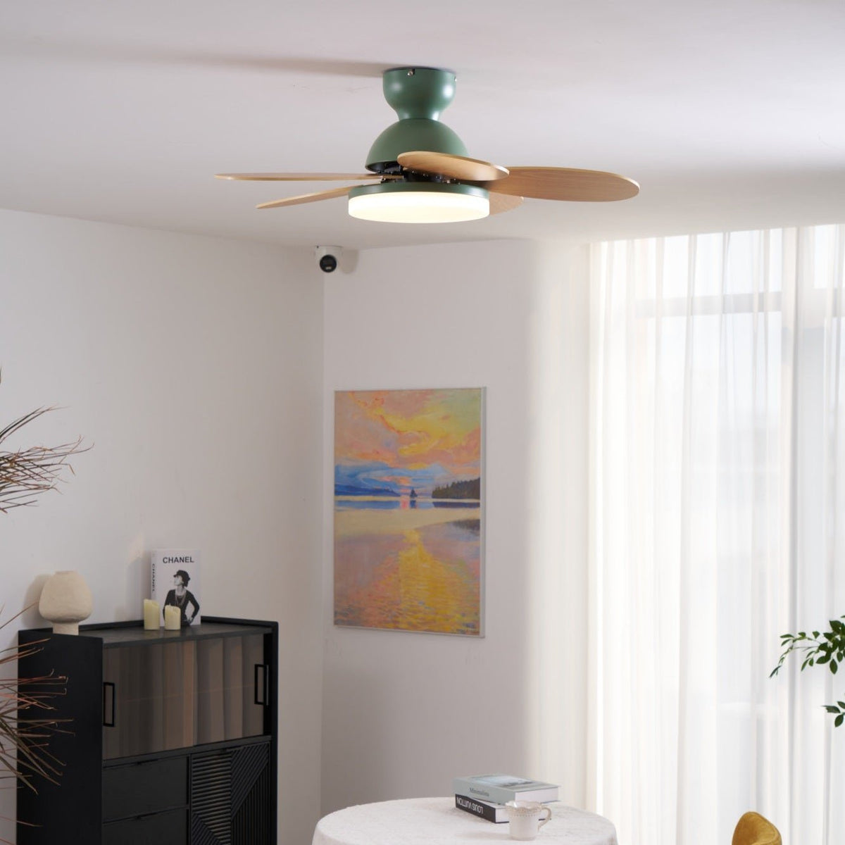 Eireise bunte Glas-Kinder-Deckenventilator mit Beleuchtung