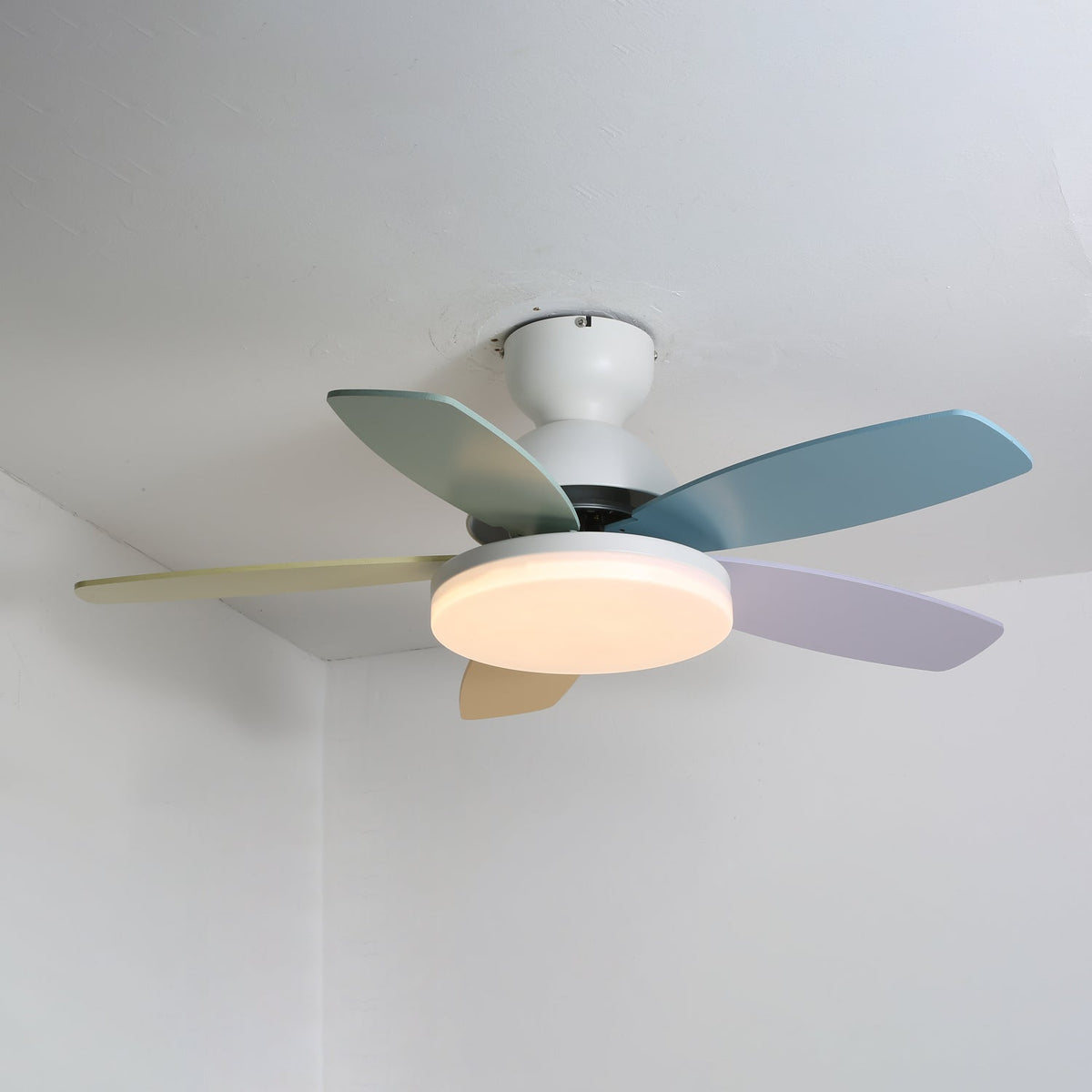 Eireise bunte Glas-Kinder-Deckenventilator mit Beleuchtung