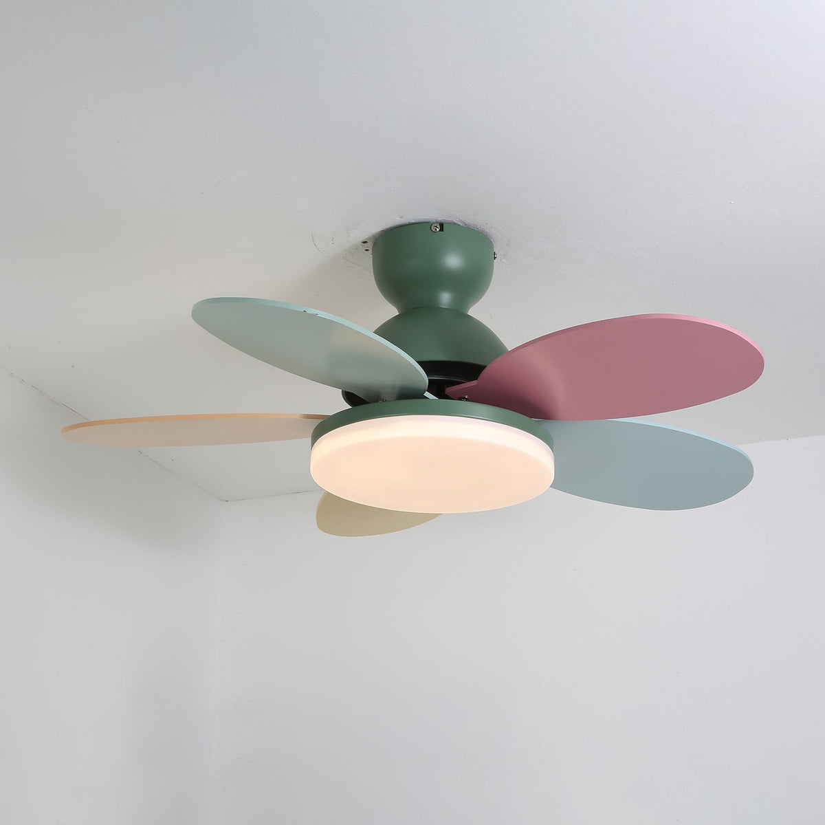 Eireise bunte Glas-Kinder-Deckenventilator mit Beleuchtung
