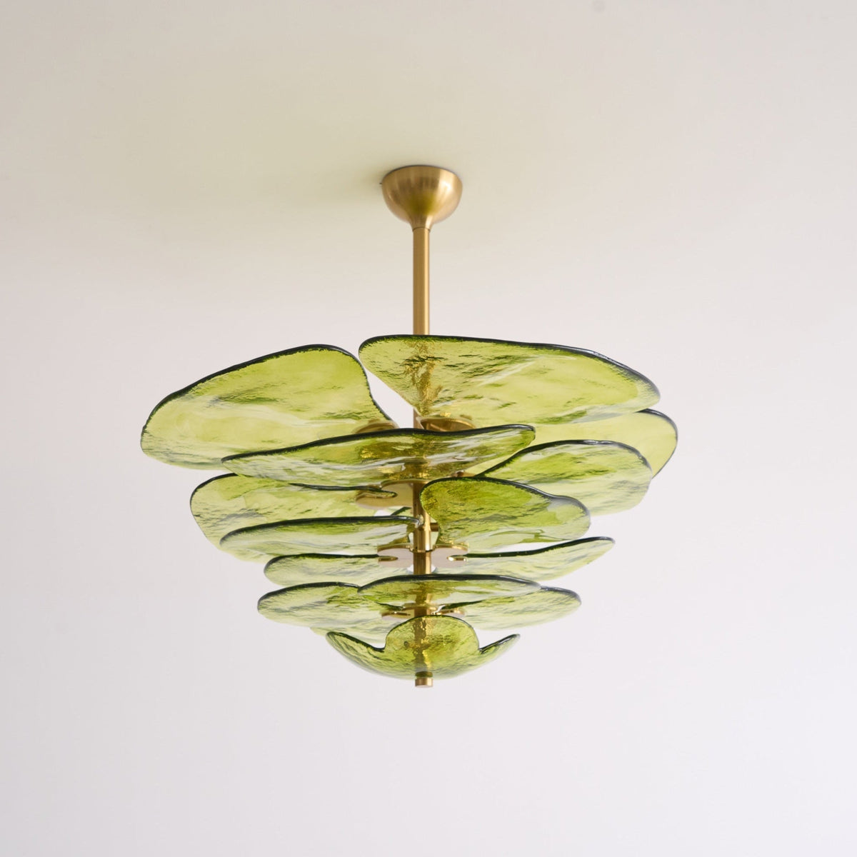 Crivs Kronleuchter Gold Murano-Glas-Blüten-Lagen Luxus