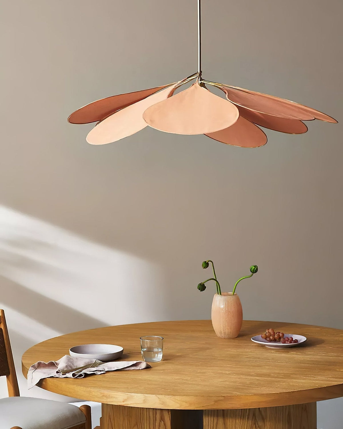 Sothyn Stoff-Pendelleuchte mit floraler Musterung