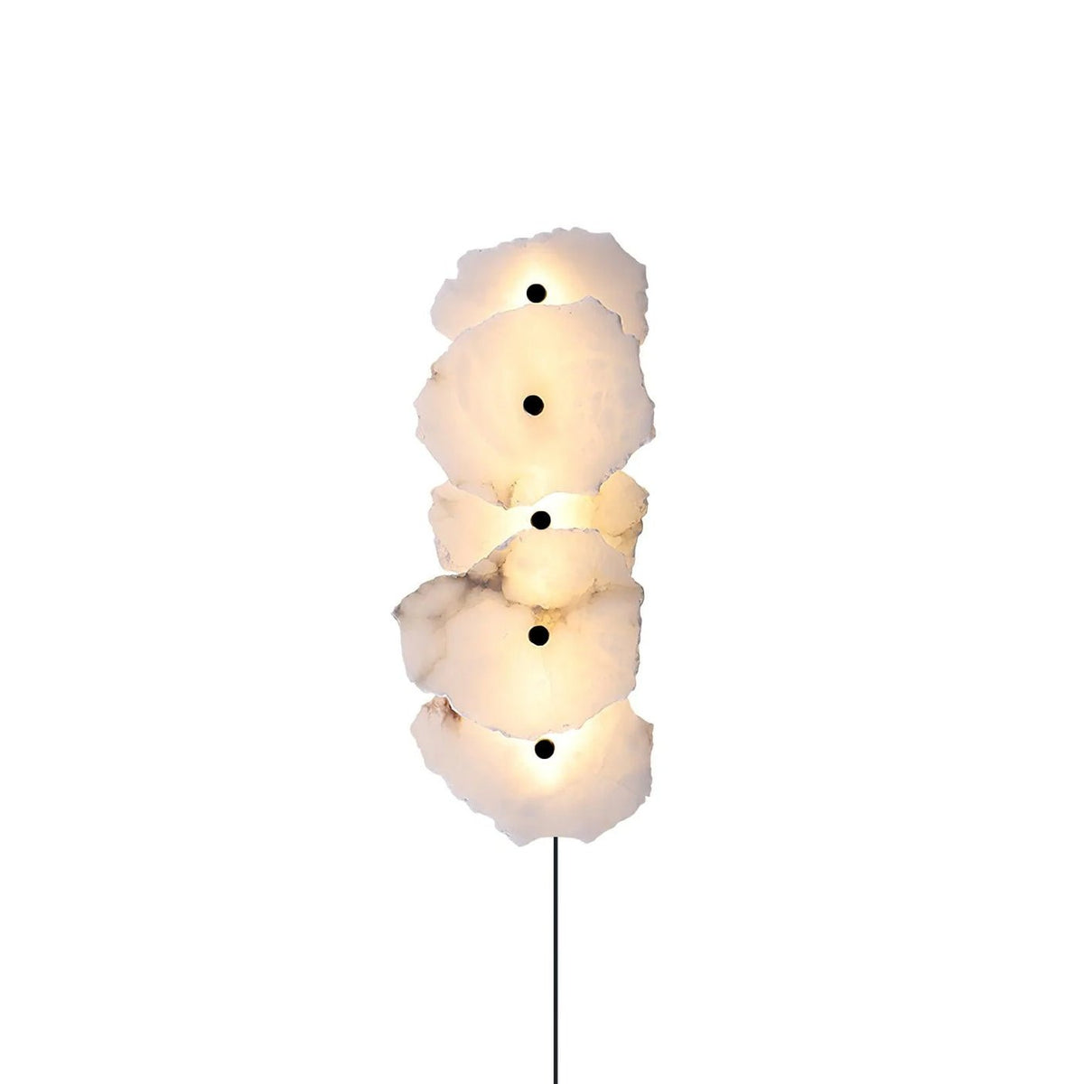 Nivarelia Alabaster Wandleuchte mit Stecker