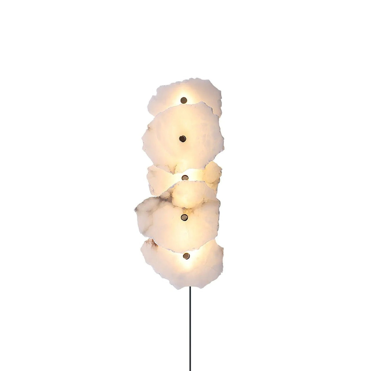 Nivarelia Alabaster Wandleuchte mit Stecker