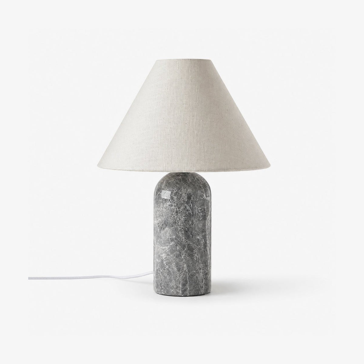Odette Tischleuchte aus Marmor mit ovaler Säule