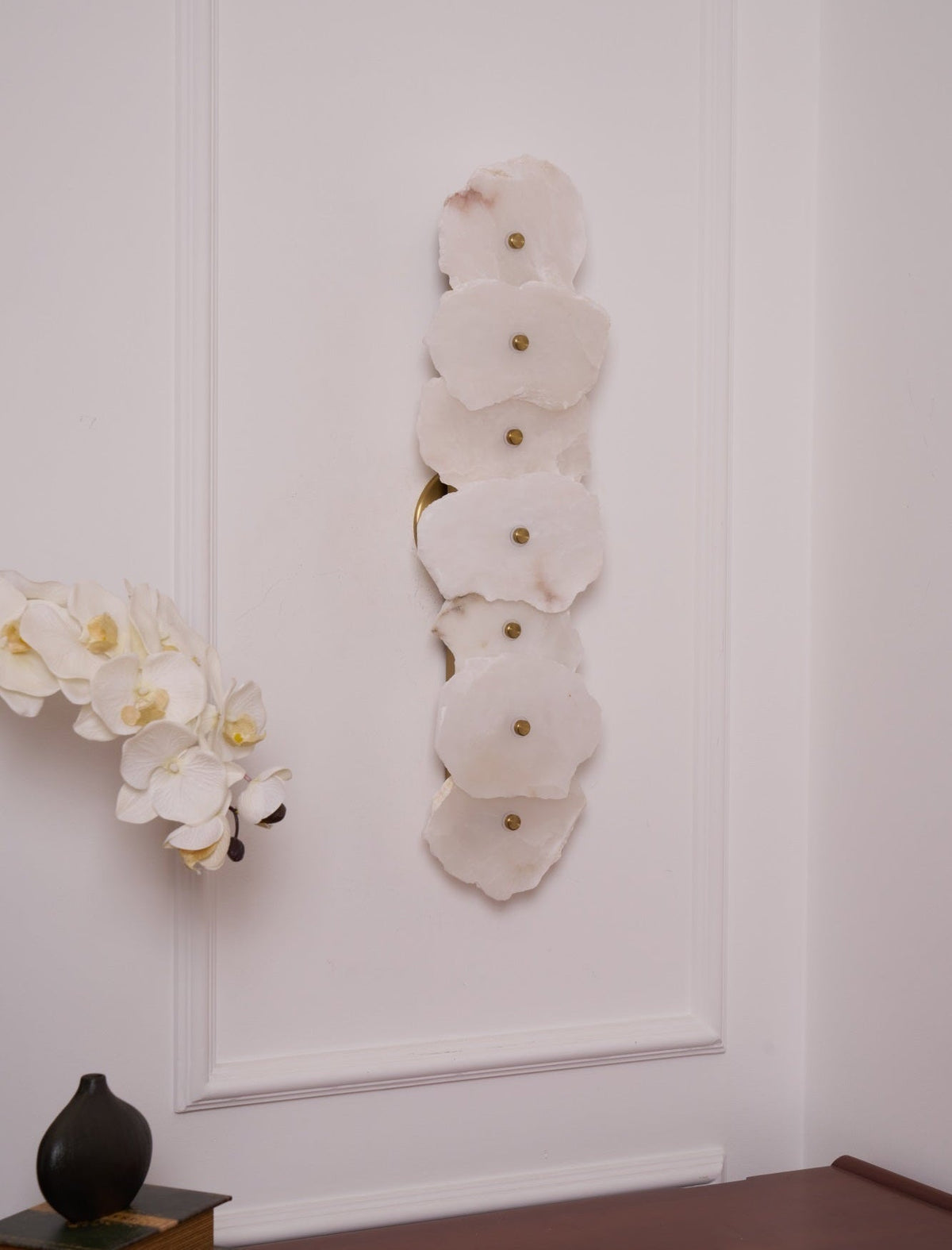 Alaeila Blumen-Cluster Alabaster-Wandleuchte