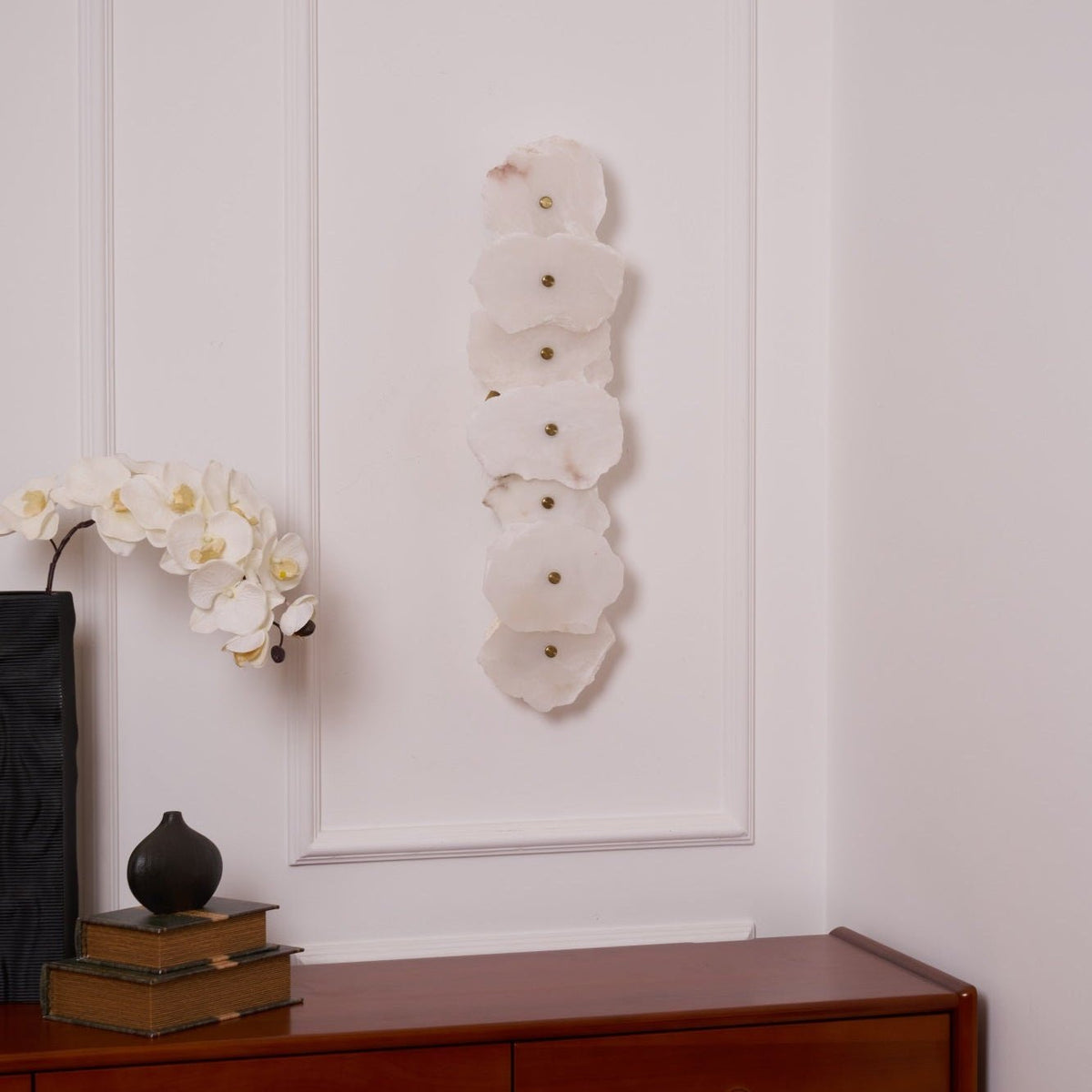 Alaeila Blumen-Cluster Alabaster-Wandleuchte